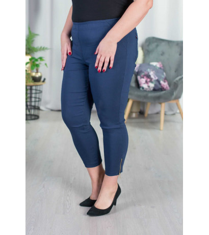 Elastic trousers with raised waist BENGALINY 04 Navy blue