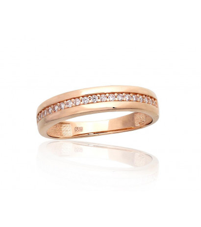 Gold ring 1100970(Au-R)_CZ, Red Gold 585°, Zirkons