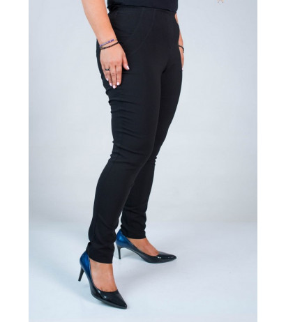 Long stretch pants with a raised waist BENGALINY 07 K10 Black