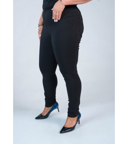 Long stretch pants with a raised waist BENGALINY 07 K10 Black