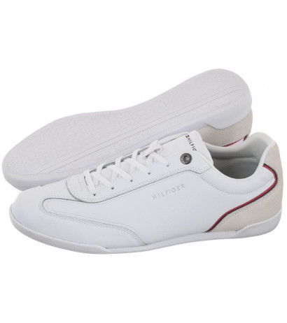 Tommy Hilfiger Modern Lo Pro Leather Cupsole White FM0MF04014 YBR (TH407-a) sports shoes