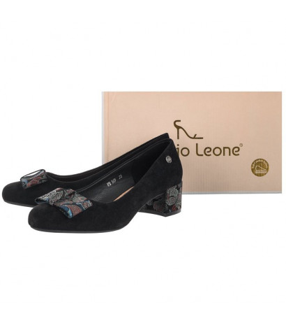 Sergio Leone Czarne Mic/Kwiaty PB 149 (SL380-b) shoes