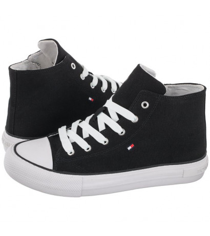 Tommy Hilfiger High Top Lace-Up Sneaker Black T3A4-32119-0890 999 (TH413-a) bateliai