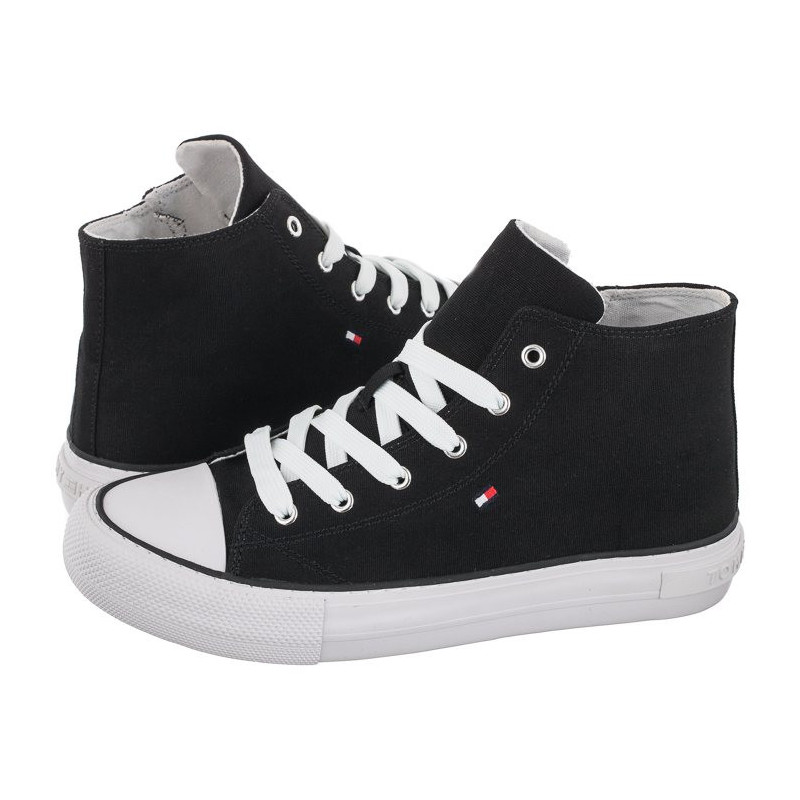 Tommy Hilfiger High Top Lace-Up Sneaker Black T3A4-32119-0890 999 (TH413-a) apavi