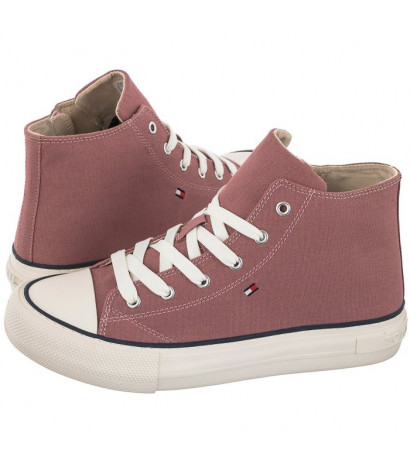 Tommy Hilfiger High Top Lace-Up Sneaker Antique Rose T3A4-32119-0890 303 (TH413-b) bateliai