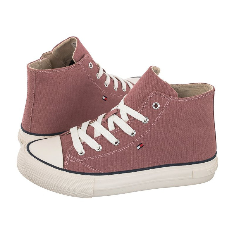 Tommy Hilfiger High Top Lace-Up Sneaker Antique Rose T3A4-32119-0890 303 (TH413-b) apavi