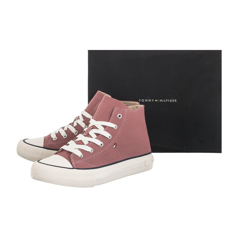 Tommy Hilfiger High Top Lace-Up Sneaker Antique Rose T3A4-32119-0890 303 (TH413-b) apavi