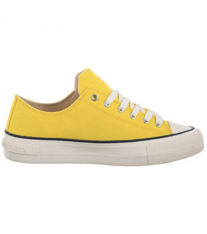 Tommy Hilfiger Low Cut Lace-Up Sneaker Yellow T3A4-32118-0890 200 (TH414-a) apavi