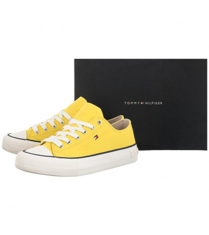 Tommy Hilfiger Low Cut Lace-Up Sneaker Yellow T3A4-32118-0890 200 (TH414-a) apavi