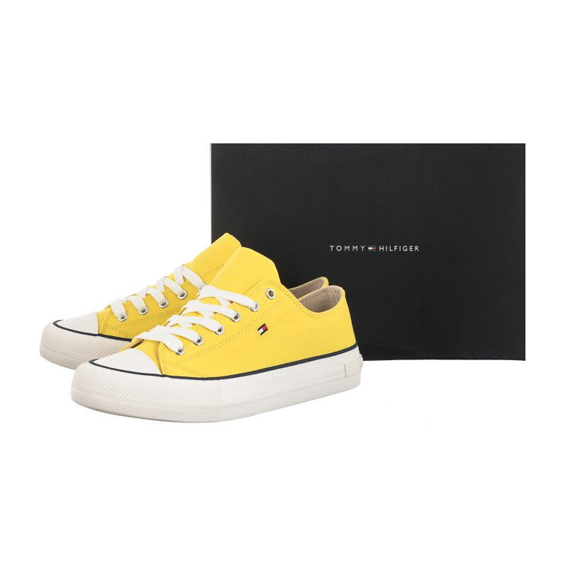 Tommy Hilfiger Low Cut Lace-Up Sneaker Yellow T3A4-32118-0890 200 (TH414-a) apavi