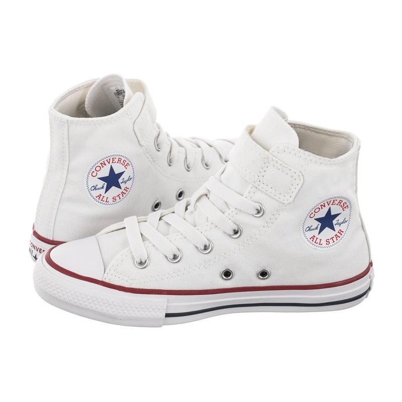 Converse CT All Star 1V Hi White/White/Natural 372884C (CO517-a) laisvalaikio bateliai