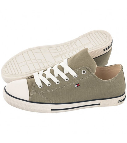 Tommy Hilfiger Low Cut Lace-Up Sneaker Military Green T3X4-32207-0890 414 (TH415-e) bateliai