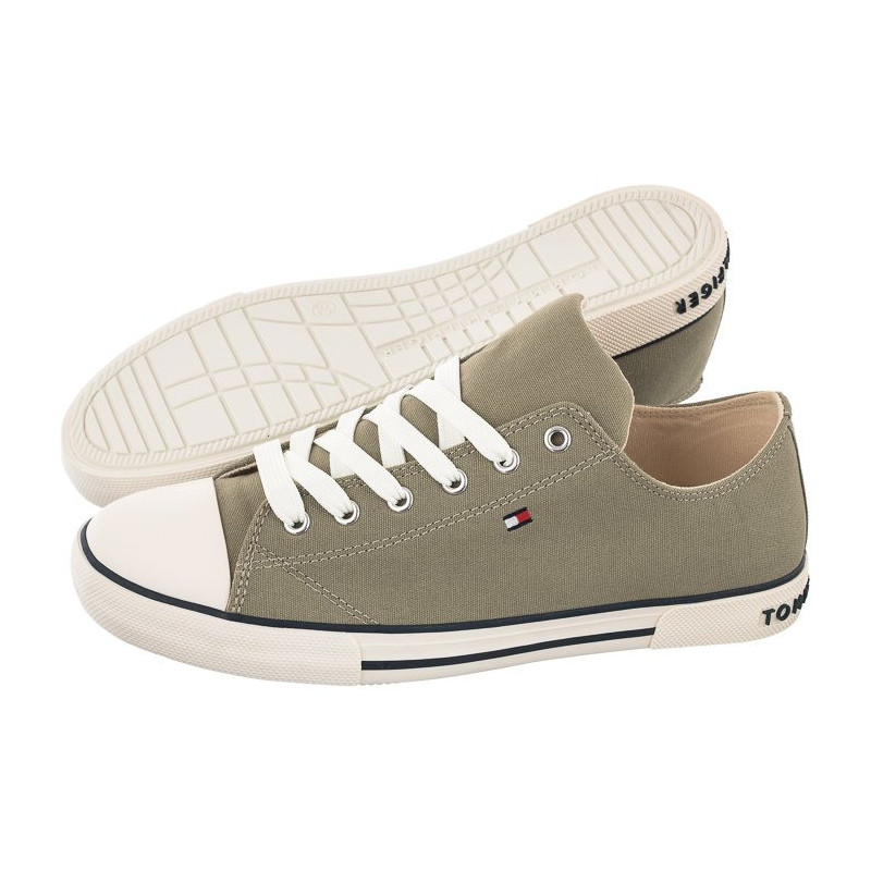 Tommy Hilfiger Low Cut Lace-Up Sneaker Military Green T3X4-32207-0890 414 (TH415-e) apavi