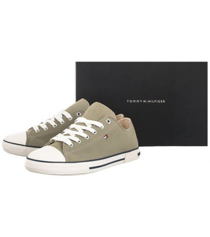 Tommy Hilfiger Low Cut Lace-Up Sneaker Military Green T3X4-32207-0890 414 (TH415-e) apavi