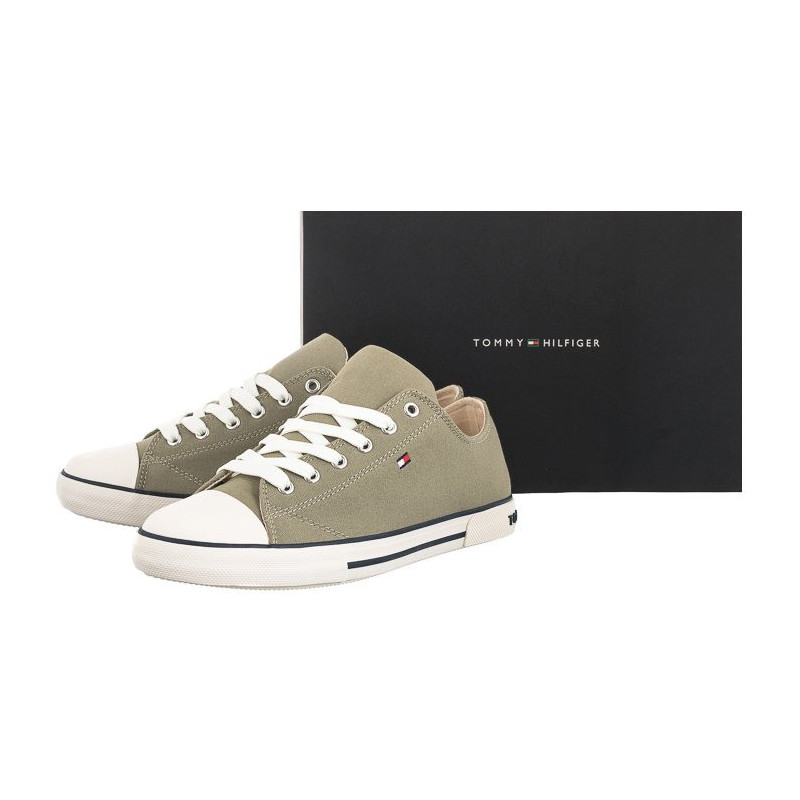 Tommy Hilfiger Low Cut Lace-Up Sneaker Military Green T3X4-32207-0890 414 (TH415-e) apavi