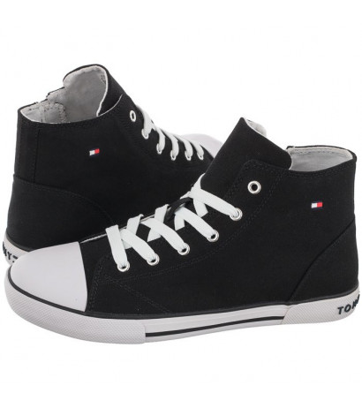 Tommy Hilfiger High Top Lace-Up Sneaker Black T3X4-32209-0890 999 (TH422-b) bateliai