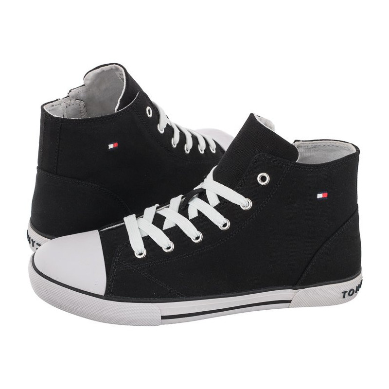 Tommy Hilfiger High Top Lace-Up Sneaker Black T3X4-32209-0890 999 (TH422-b) apavi