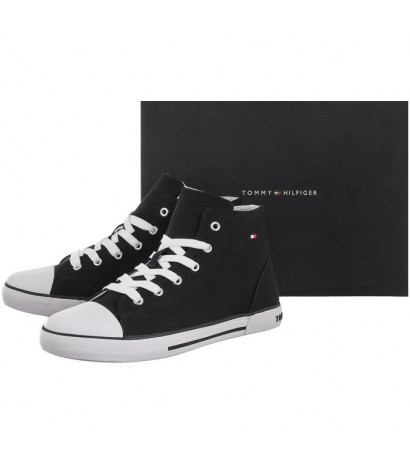 Tommy Hilfiger High Top Lace-Up Sneaker Black T3X4-32209-0890 999 (TH422-b) apavi