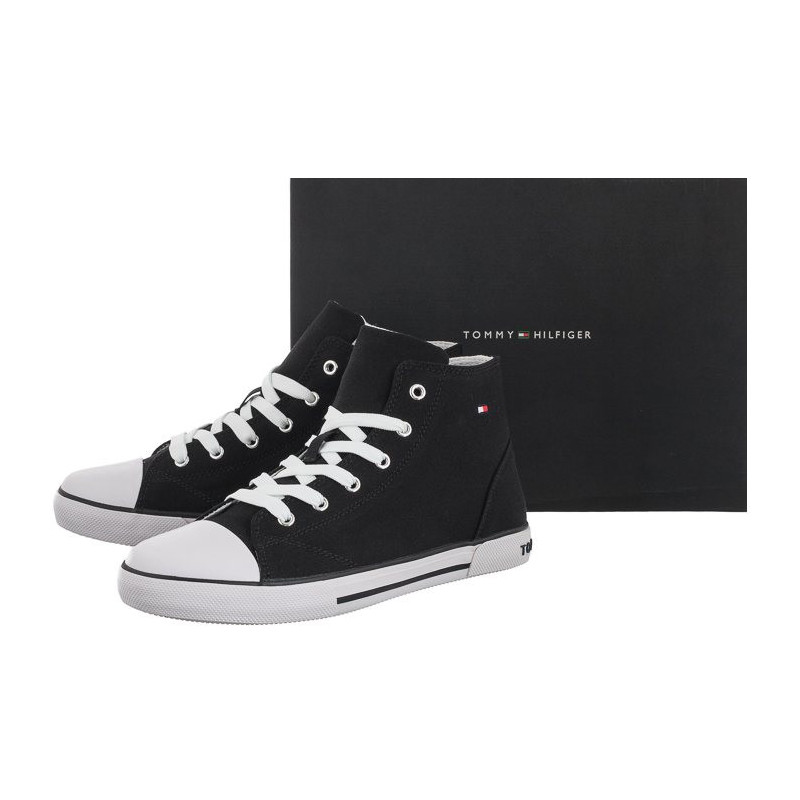 Tommy Hilfiger High Top Lace-Up Sneaker Black T3X4-32209-0890 999 (TH422-b) apavi