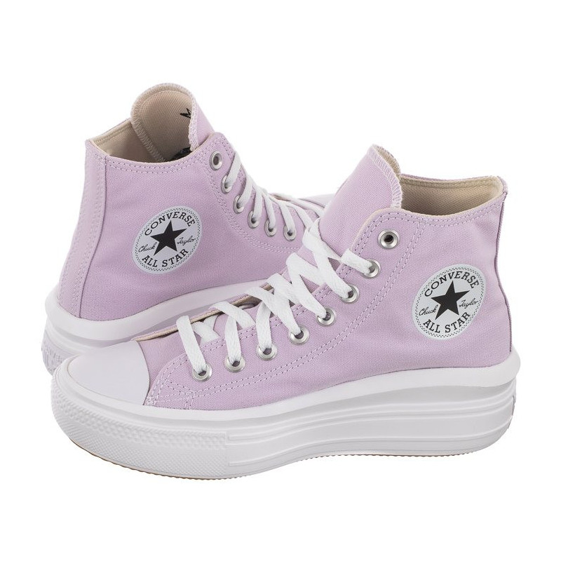 Converse CT All Star Move Hi Pale Amethyst/White/White 572722C (CO529-a) bateliai