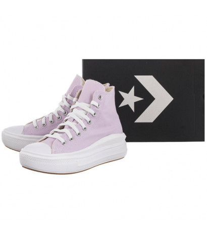 Converse CT All Star Move Hi Pale Amethyst/White/White 572722C (CO529-a) bateliai