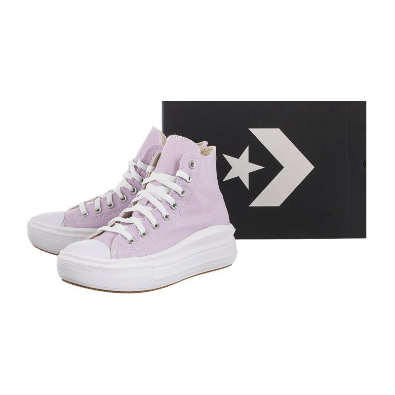 Converse CT All Star Move Hi Pale Amethyst/White/White 572722C (CO529-a) bateliai