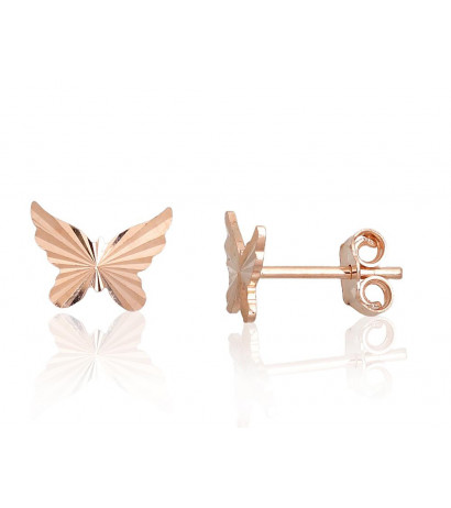 Gold classic studs earrings 1201371(Au-R), Red Gold 585°