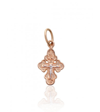 Gold pendant 1300889(Au-R+PRh-W), Red Gold 585°, Rhodium (Plating)