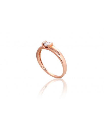 Gold ring 1101038(Au-R+Au-W)_DI, White/Red Gold 585°, Diamonds