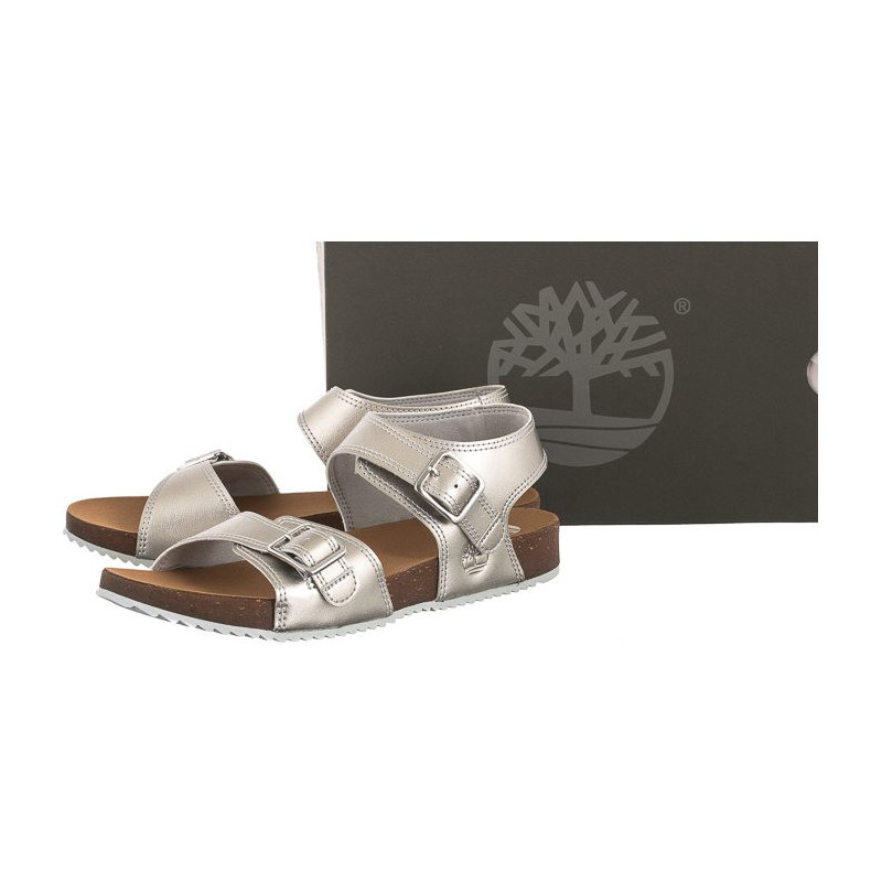 Timberland Castle Island Backstrap Silver Metallic 0A4341 040 (TI97-a) sandals