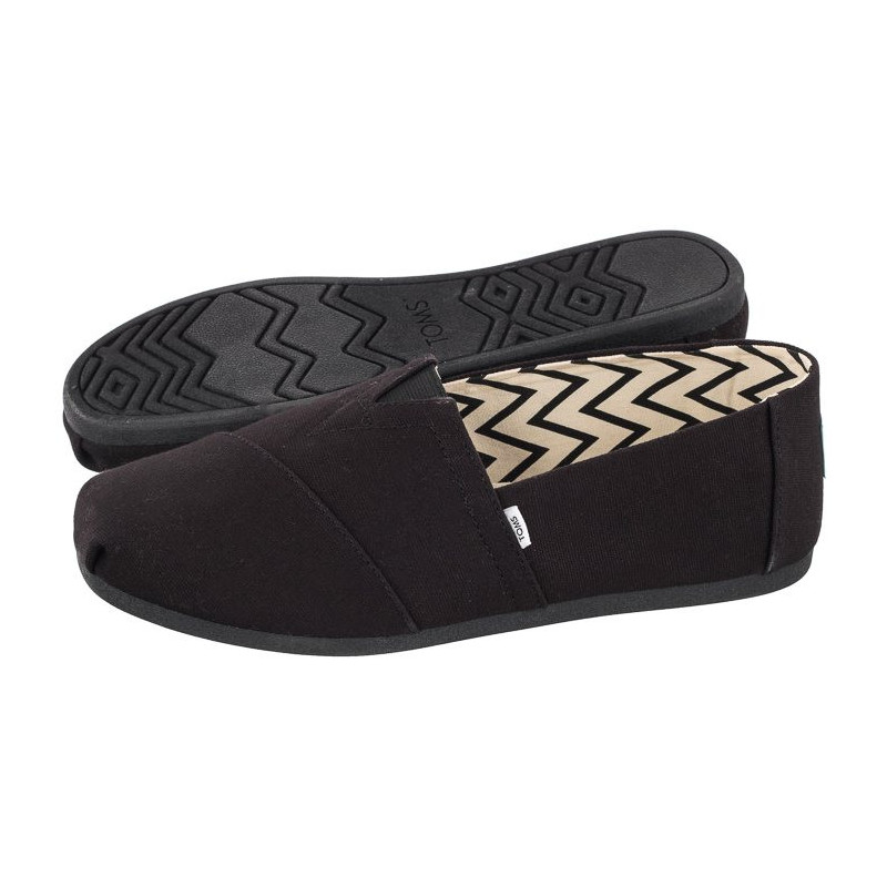 Toms Alpargata Black/Black Recycled Cotton Canvas 10017670 (TS19-b) čības