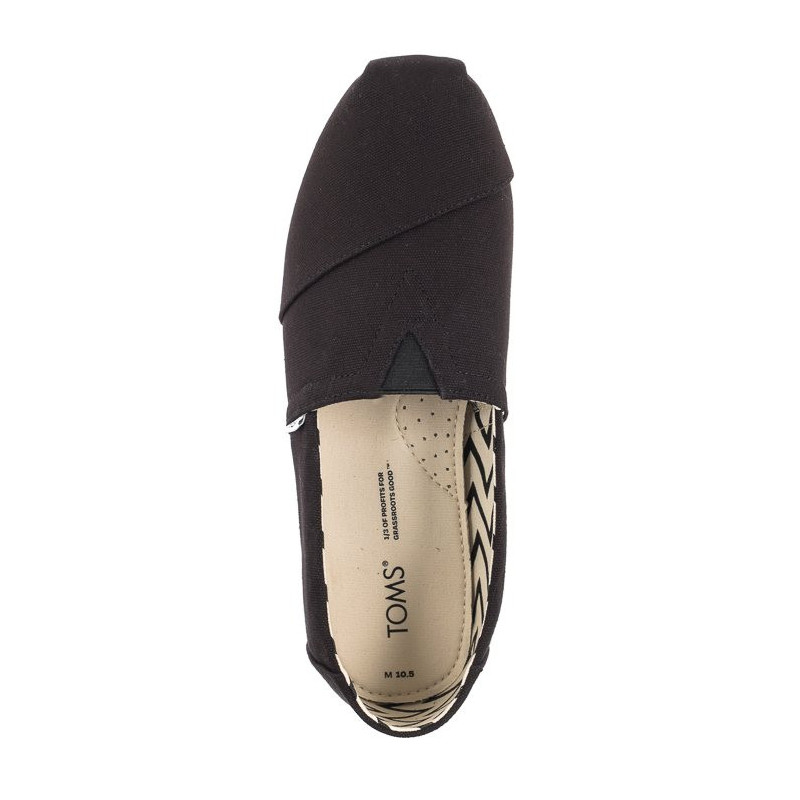 Toms Alpargata Black/Black Recycled Cotton Canvas 10017670 (TS19-b) čības