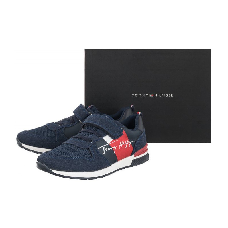 Tommy Hilfiger Low Cut Lace-Up Velcro Sneaker Blue T1B4-32234-1040 800 (TH435-a) spordijalatsid