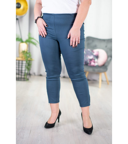 Elastic trousers with raised waist BENGALINY 04 K08 Midnight Navy