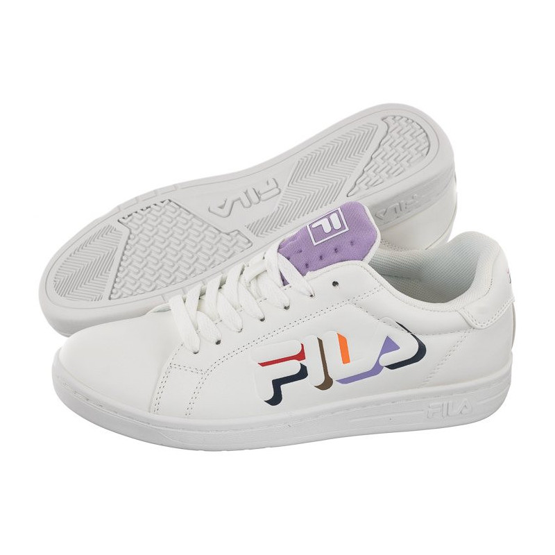 Fila Crosscourt 2 NT Logo Low Wmn White-Purple Rose FFW0021.13065 (FI83-a) sportiniai bateliai