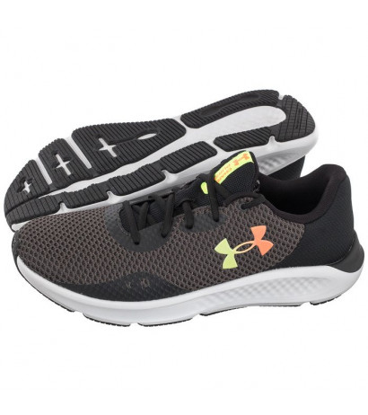 Under Armour Charged Pursuit 3 Gry/Blk 3024878-100 (UN12-a) running Shoes