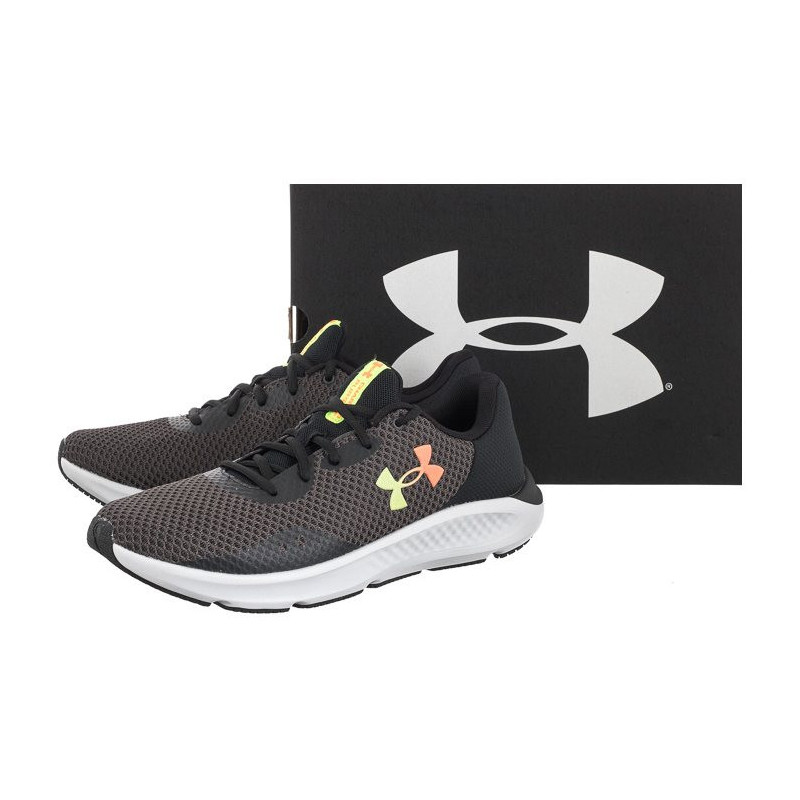 Under Armour Charged Pursuit 3 Gry/Blk 3024878-100 (UN12-a) running Shoes