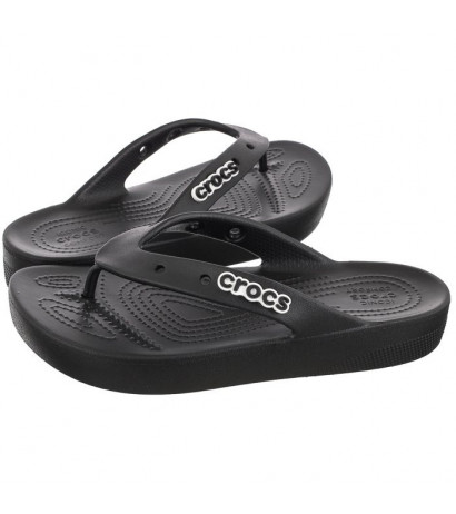 Crocs Classic Platform Flip W Black 207714-001 (CR238-a) apavi