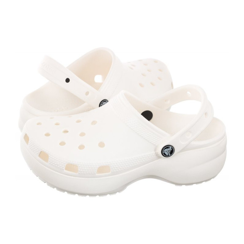 Crocs Classic Platform Clog W White 206750-100 (CR211-c) Moteriški batai/šlepetės