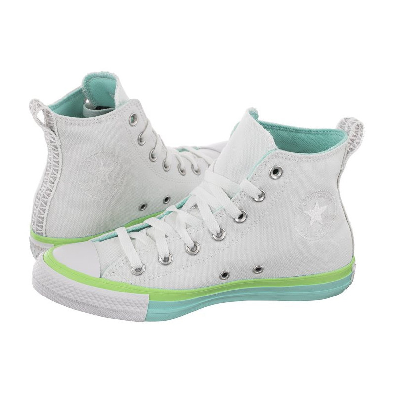 Converse CT All Star Hi White/Light Dew/Lime Rave A00543C (CO568-a) bateliai