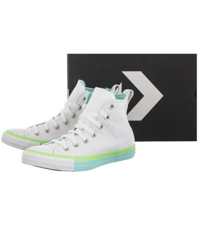 Converse CT All Star Hi White/Light Dew/Lime Rave A00543C (CO568-a) bateliai