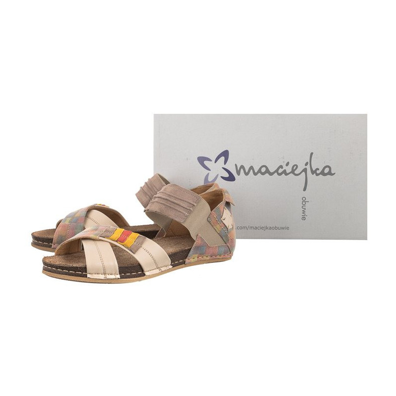 Maciejka Beżowe 03375-10/00-5 (MA351-f) sandals