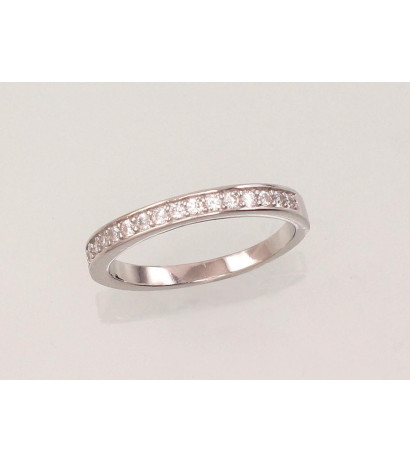 Silver ring 2101477(PRh-Gr)_CZ, Silver 925°, Rhodium (Plating), Zirkons