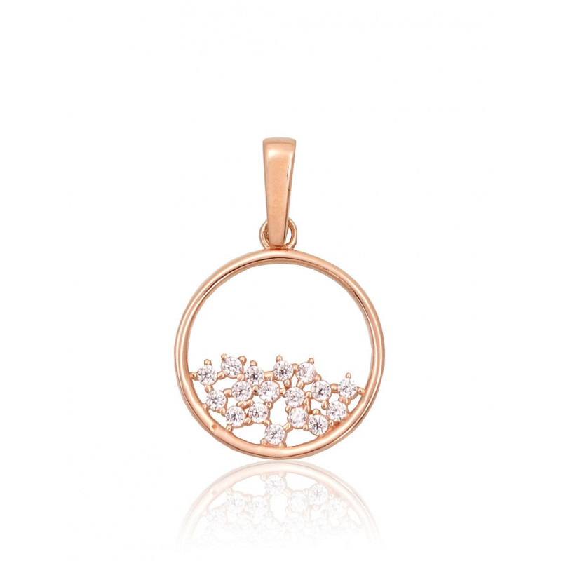 Gold pendant 1300953(Au-R)_CZ, Red Gold 585°, Zirkons