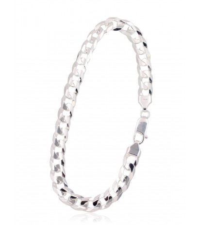 Sidabrinė grandinėlė Curb 6.9 mm , briaunų apdirbimas deimantu 2400063-bracelet, Sidabras 925°