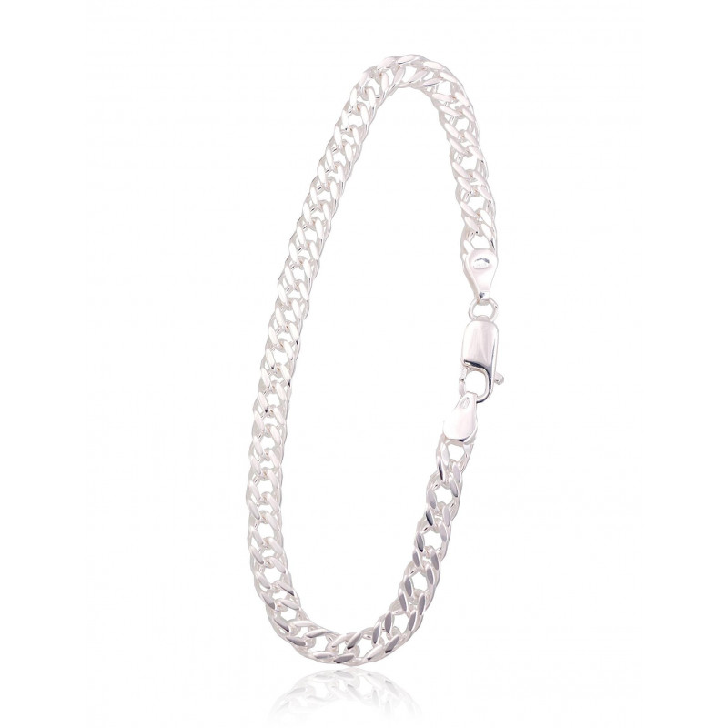 Hõbekett Rombo 5.5 mm , kantide teemanttöötlus 2400090-bracelet, Hõbe 925°