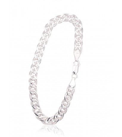 Hõbekett Crandmother 6 mm , kantide teemanttöötlus 2400106-bracelet, Hõbe 925°