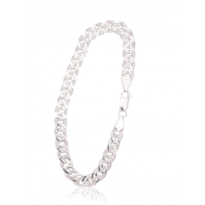 Hõbekett Crandmother 6 mm , kantide teemanttöötlus 2400106-bracelet, Hõbe 925°