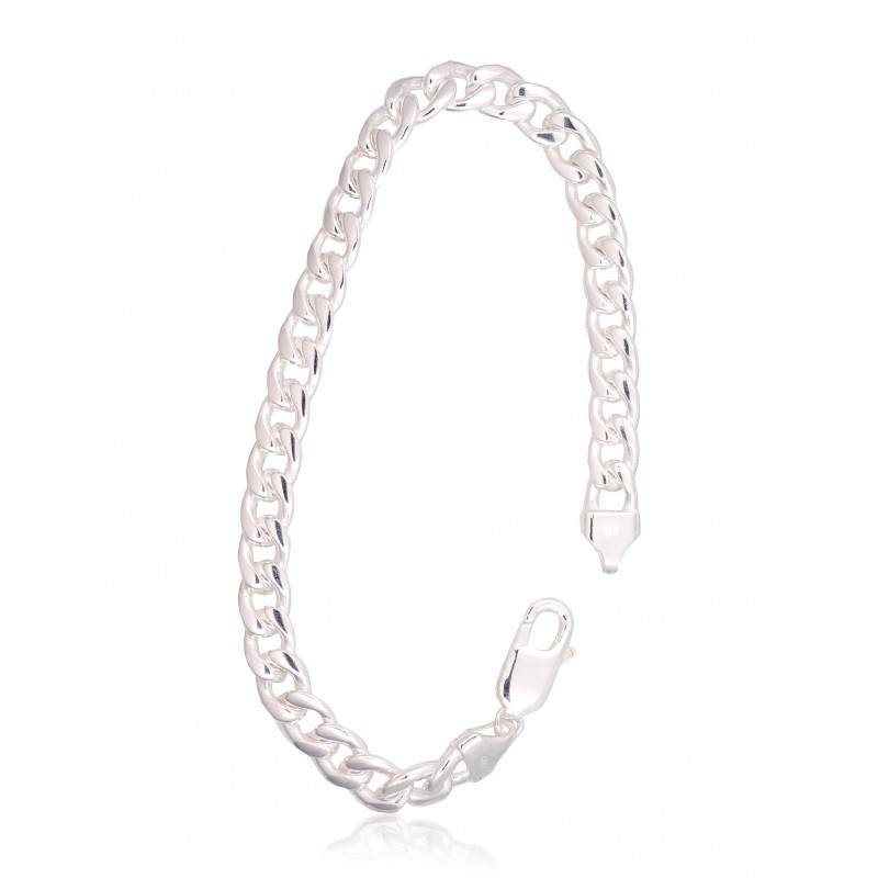 Silver chain Curb 7 mm 2400139-bracelet, Silver 925°