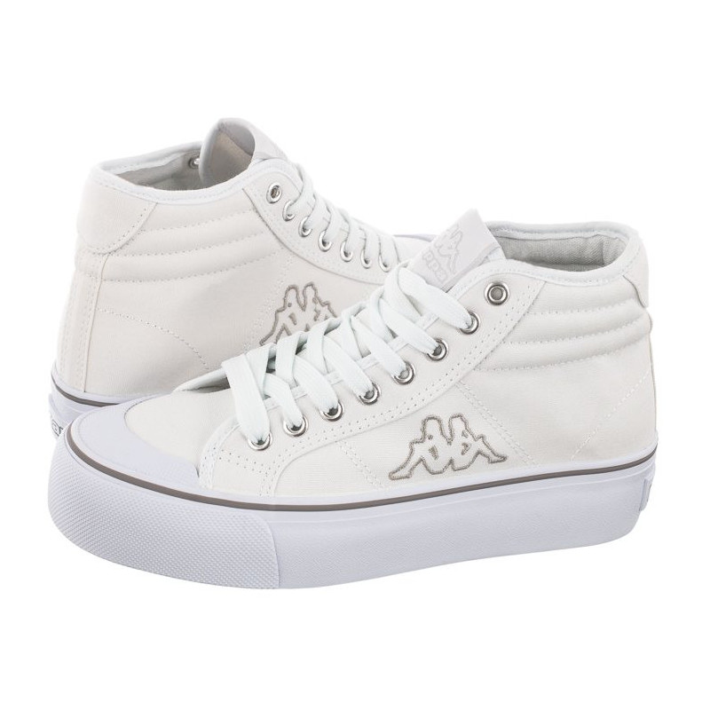 Kappa Boron Mid Pf 243161/1015 White/Silver (KA209-a) bateliai